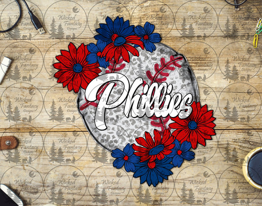 UVDTF Baseball Leopard Floral Philly