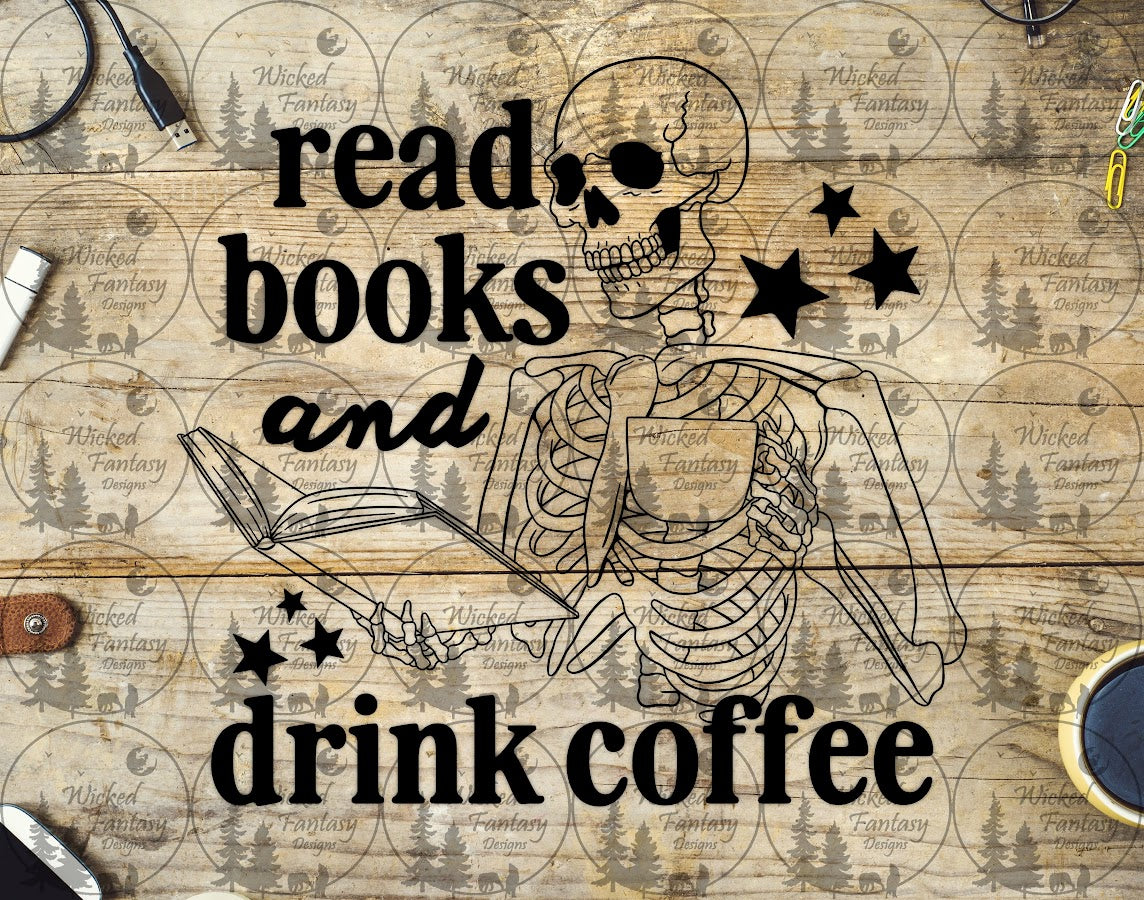 UVDTF Read Books and Drink Coffee
