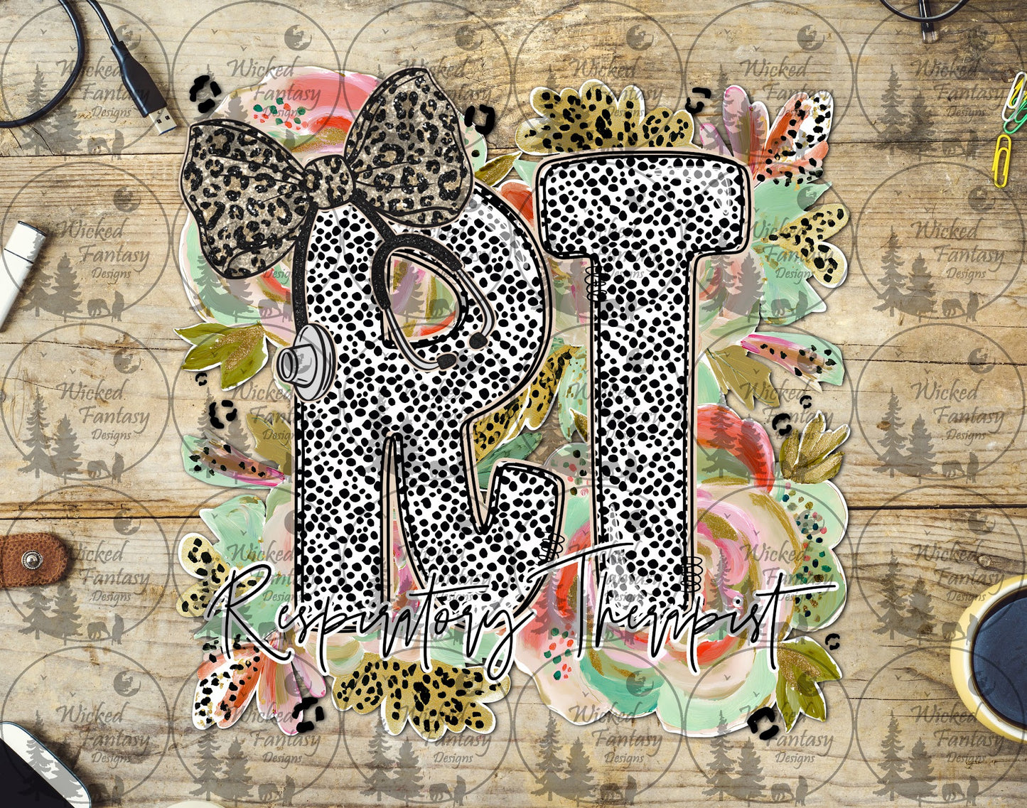 UVDTF Respiratory Therapist Dalmatian Dots