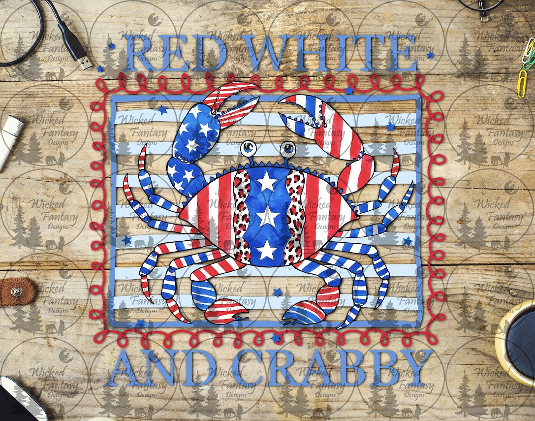 UVDTF Red White and Crabby