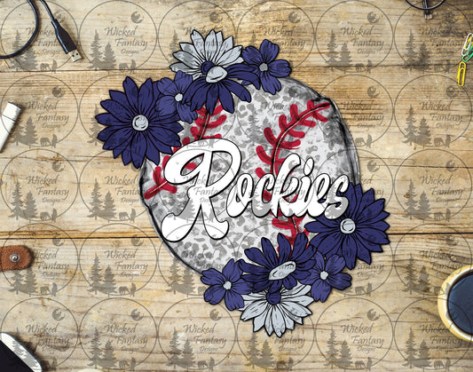 UVDTF Leopard Floral Baseball Rock
