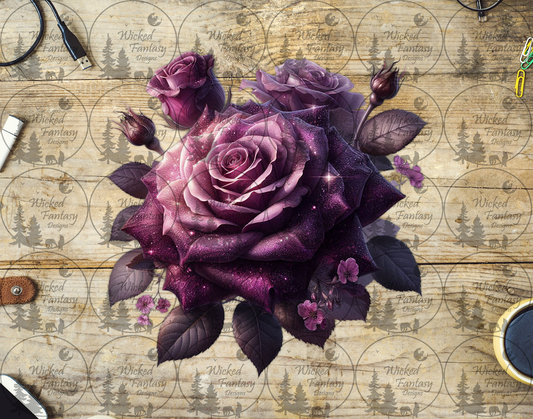 UVDTF Sparkling Mauve Roses