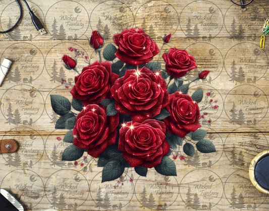 UVDTF Sparkling Red Roses