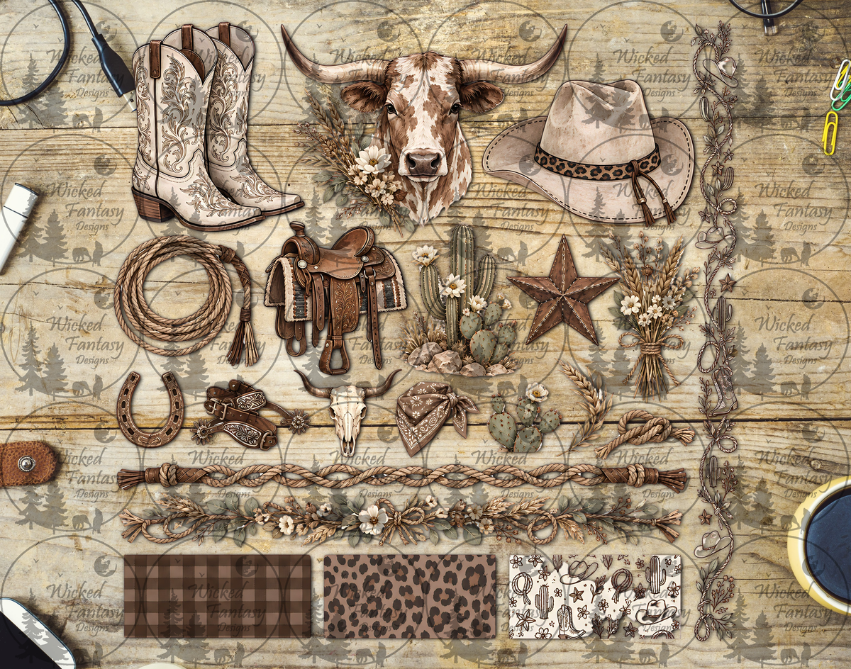 UVDTF Rustic Western Collection Element Sheet