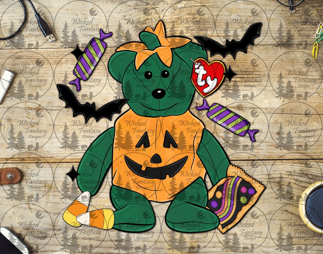 UVDTF Halloween ty Teddy Bear