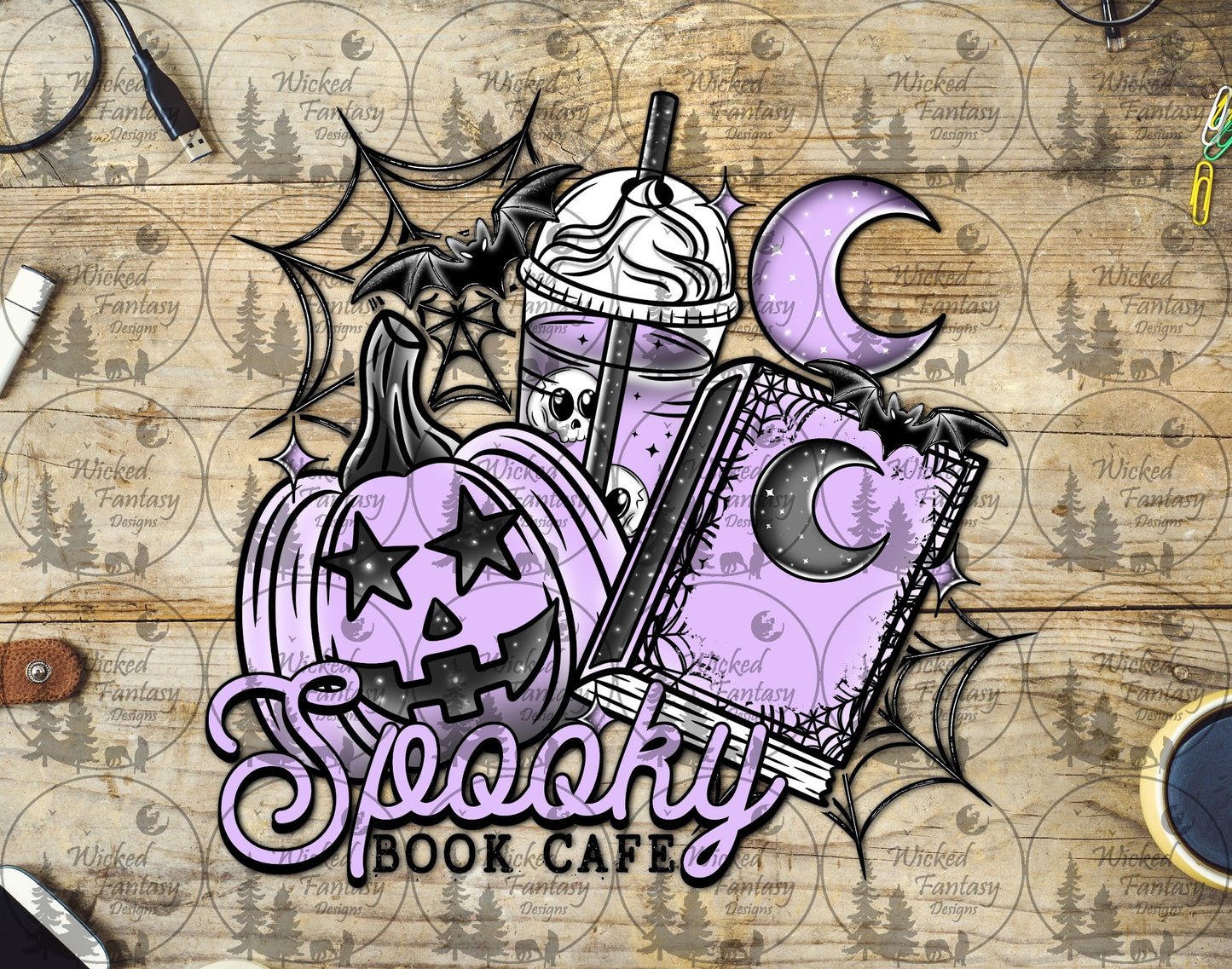 UVDTF Spooky Book Cafe