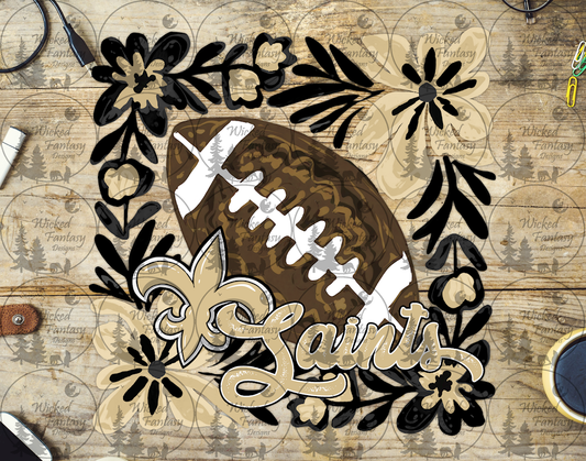 UVDTF Floral Football Saint