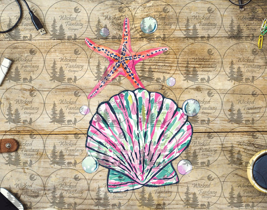 UVDTF Starfish and Seashell