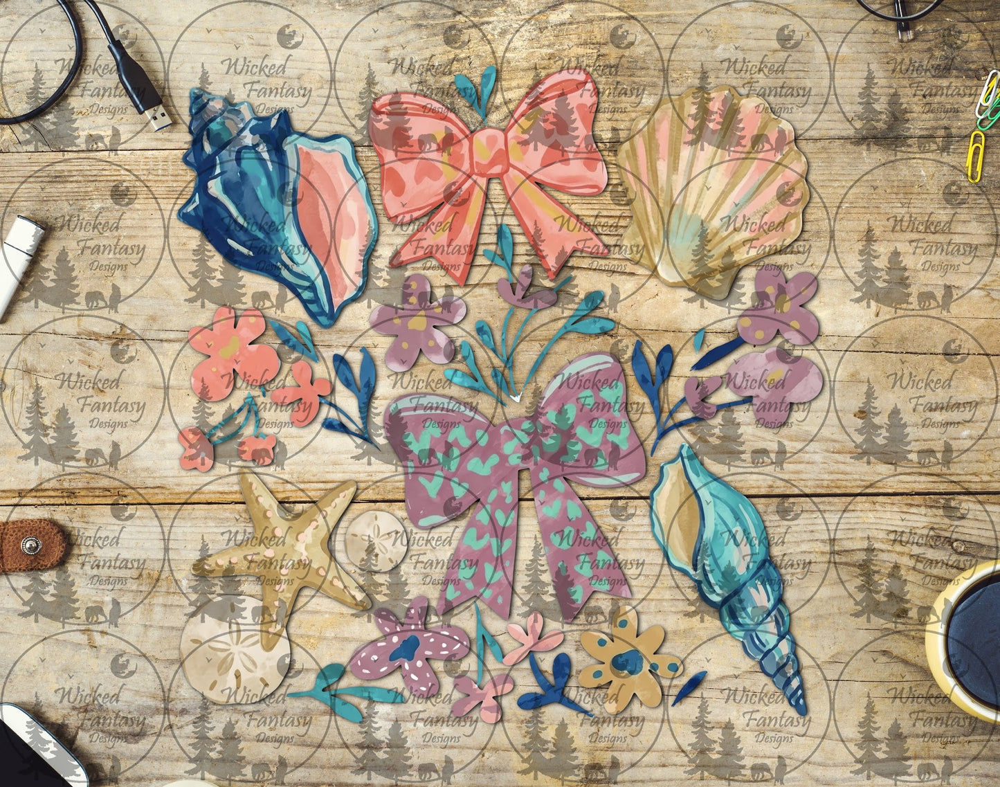 UVDTF Coquette Seashells and Bows
