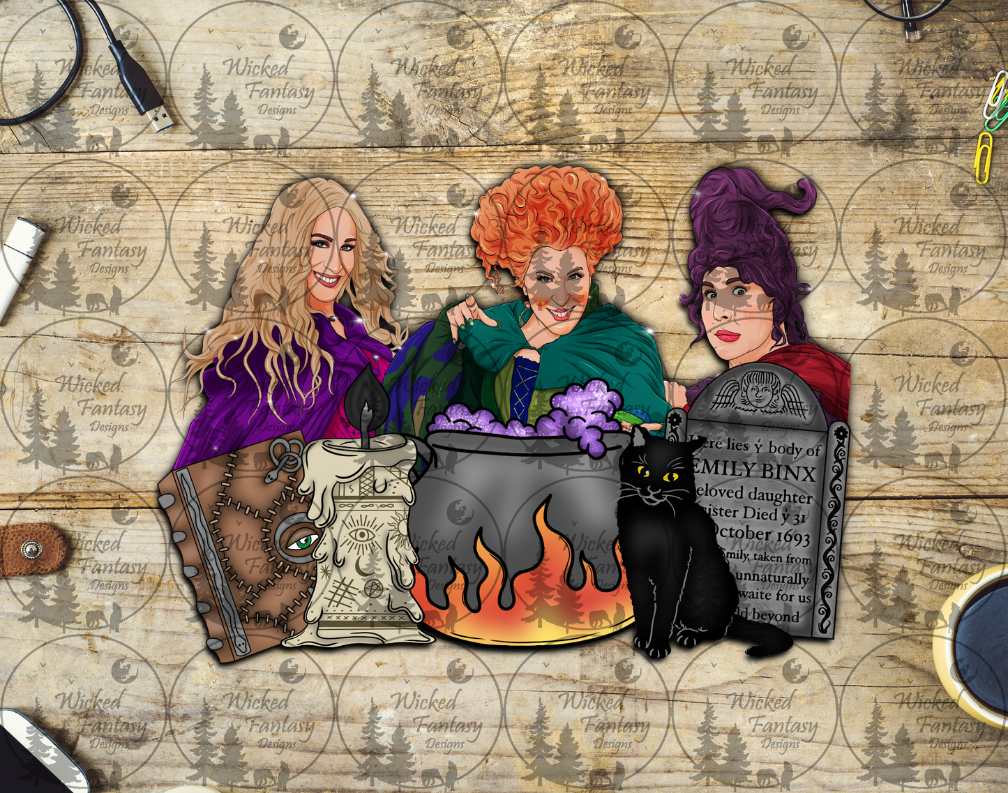 UVDTF Sisters Spell Book Cauldron
