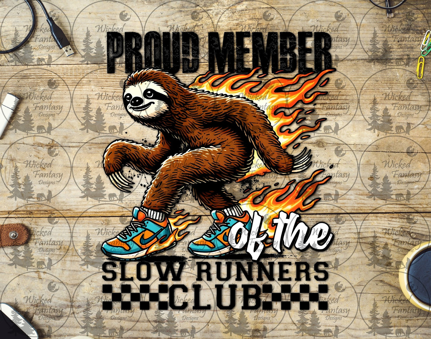 UVDTF Proud Member of the Slow Runners Club Sloth