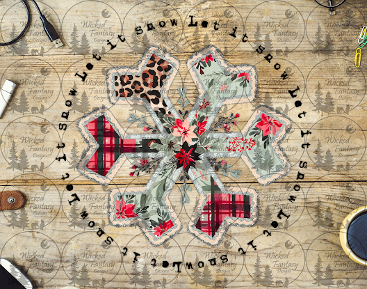 UVDTF Let it Snow Patchwork Snowflake