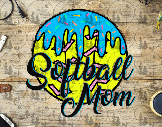 UVDTF Softball Mom Sprinkles and Icing