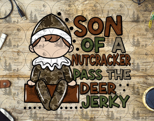 UVDTF Son of a Nutcracker Pass the Deer Jerky Hunting Elf