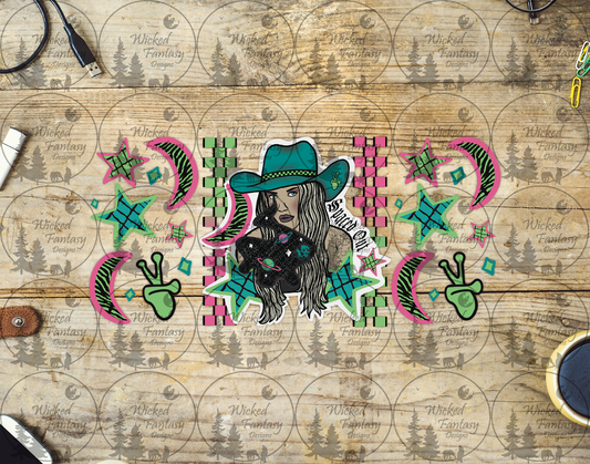 UVDTF Spaced Out Cowgirl 16oz 40oz