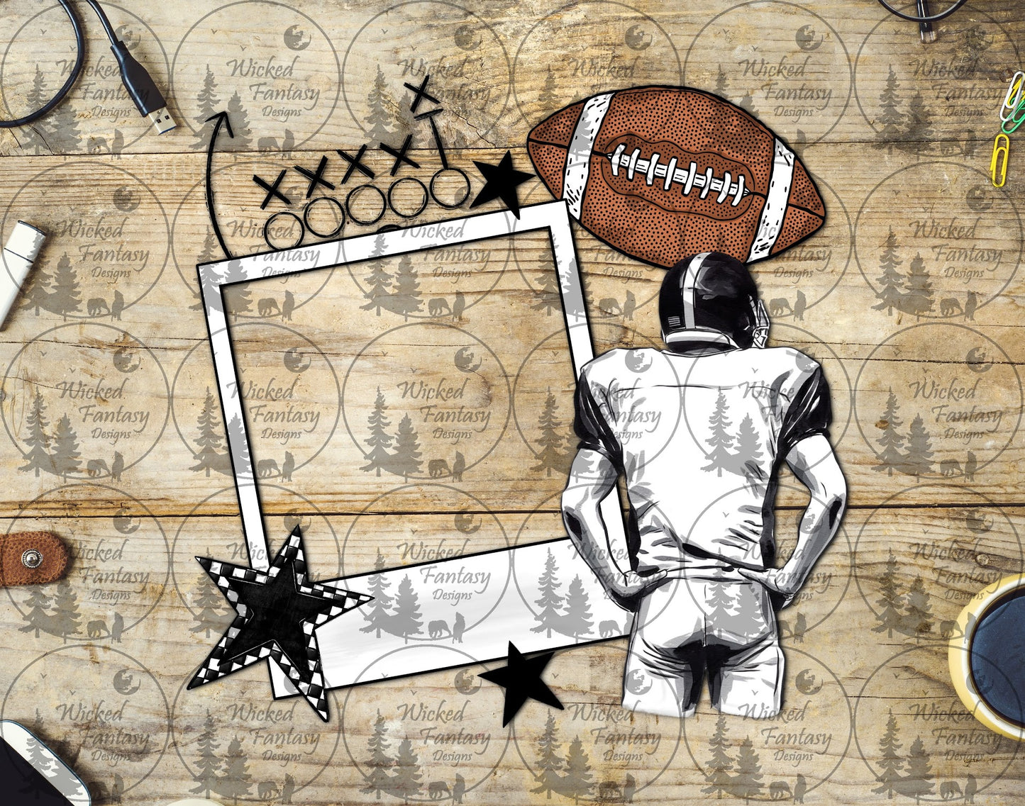 UVDTF Football Frame