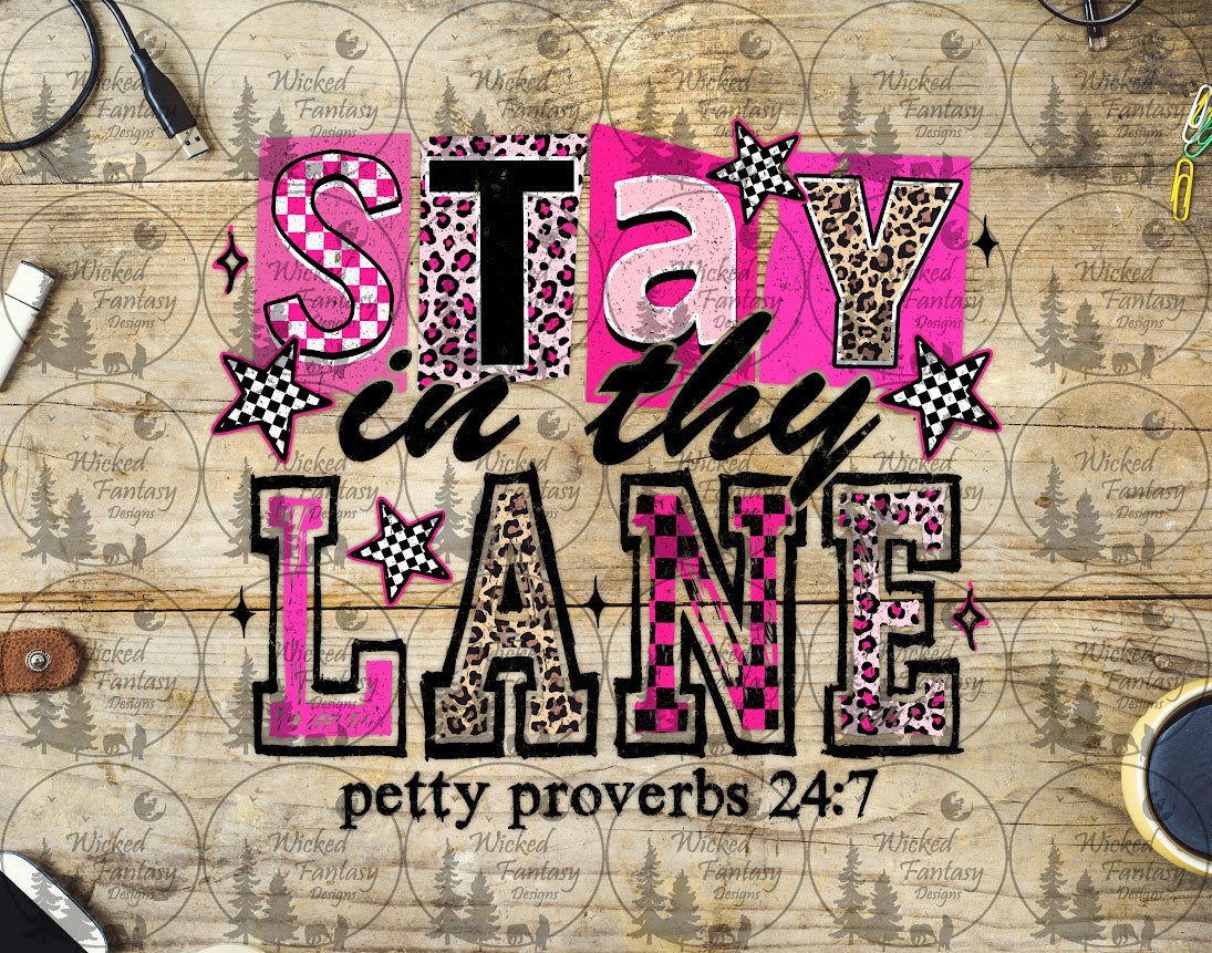 UVDTF Stay in Thy Lane Petty Proverbs 24:7