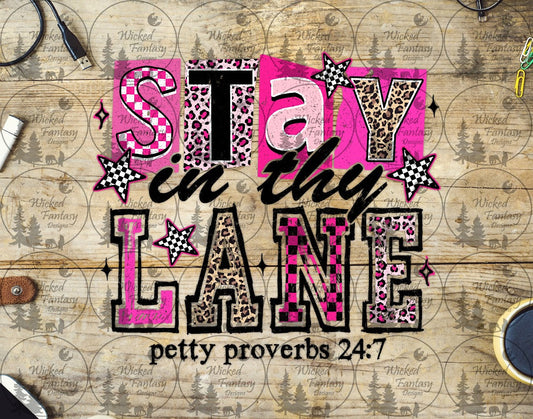 UVDTF Stay in Thy Lane Petty Proverbs 24:7