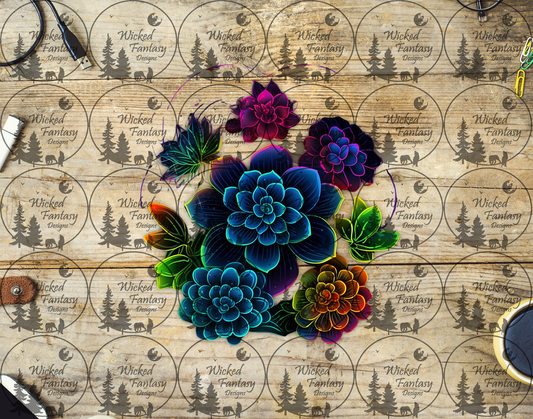 UVDTF Colorful Succulents