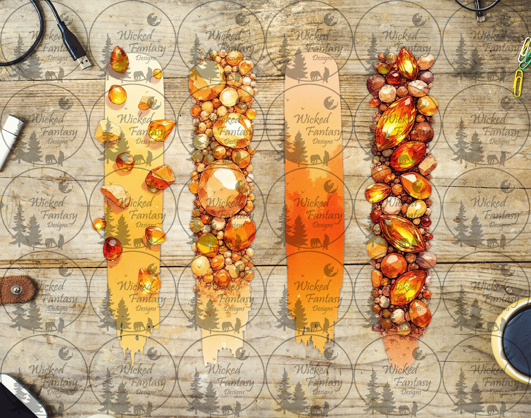 UVDTF Birthstone Brushstrokes Yellow Topaz November