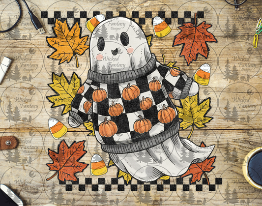 UVDTF Cute Ghost in a Sweater