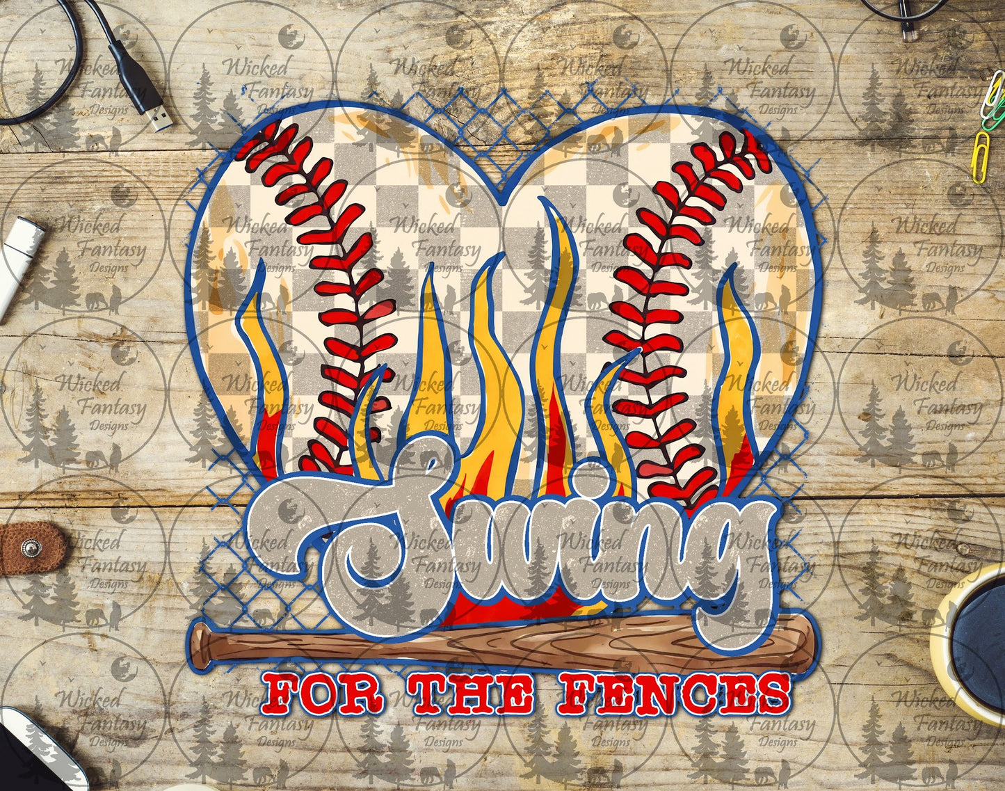 UVDTF Swing for the Fences Baseball