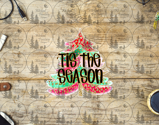 UVDTF Tis the Season Brush Stroke Christmas Tree