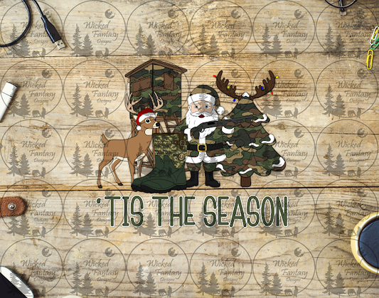 UVDTF Tis the Season Santa with Deer Hunting Gear