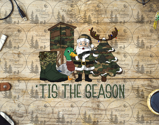 UVDTF Tis the Season Santa with Hunting Gear Ducks