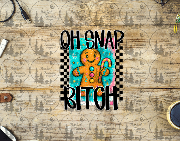 UVDTF Oh Snap Gingerbread Man