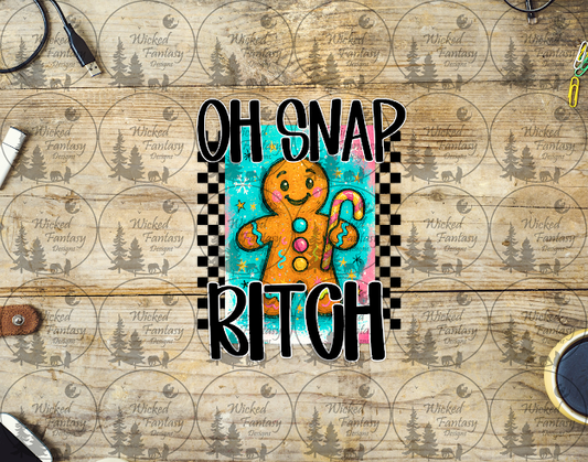 UVDTF Oh Snap Gingerbread Man