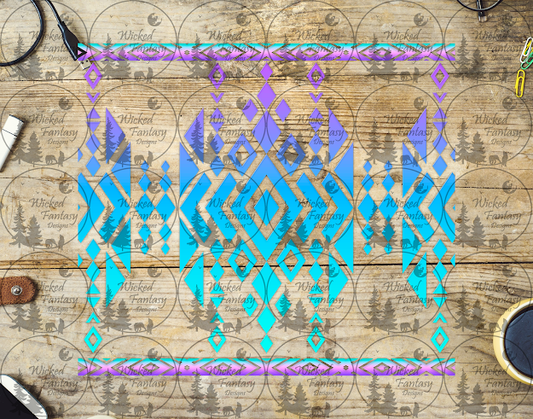 UVDTF Pastel Gradient Aztec 20oz 30oz 10"x10"