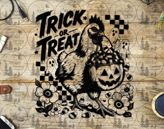 UVDTF Trick or Treat Chicken
