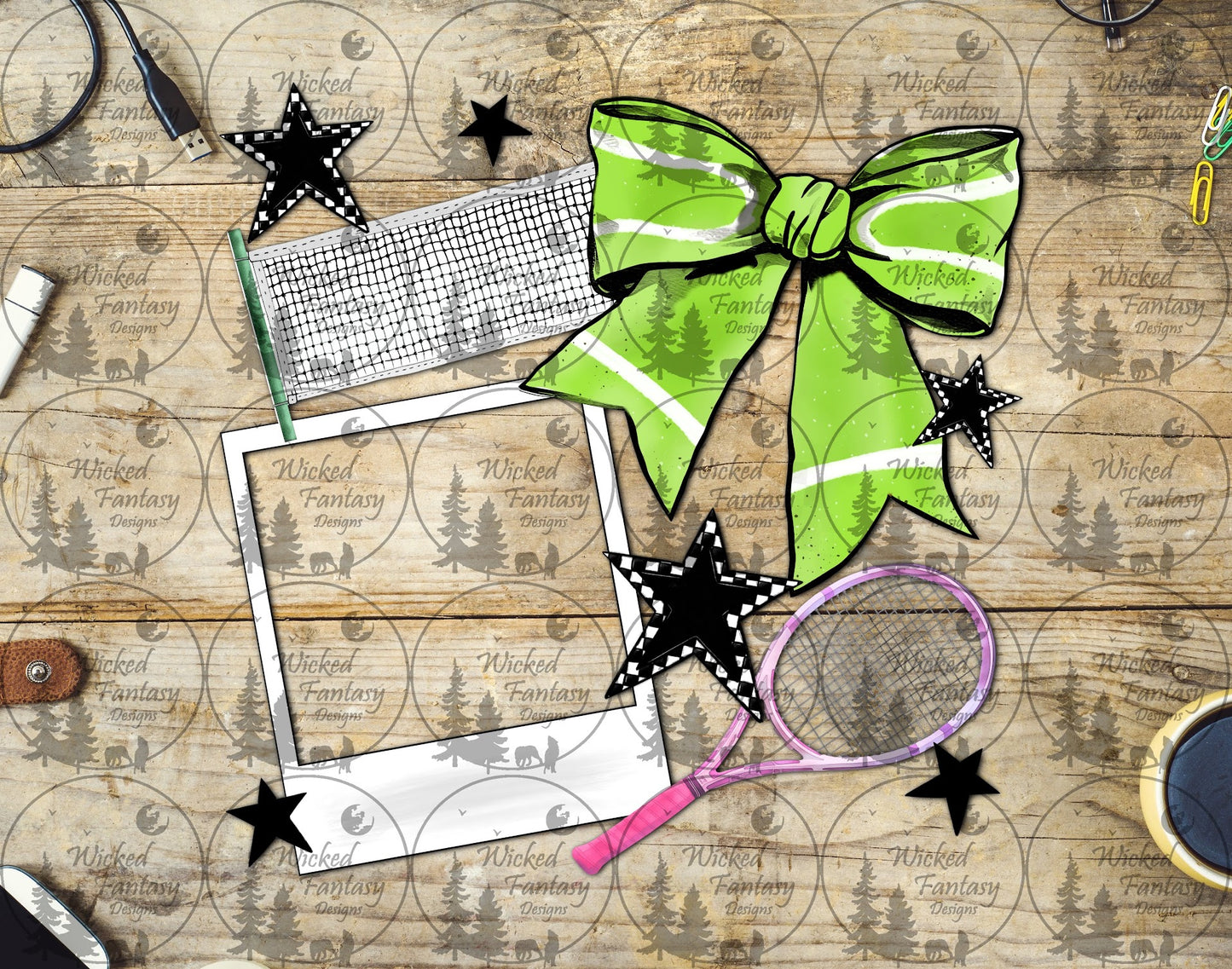 UVDTF Tennis Bow Frame