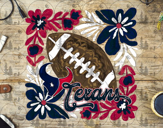 UVDTF Floral Football Texans
