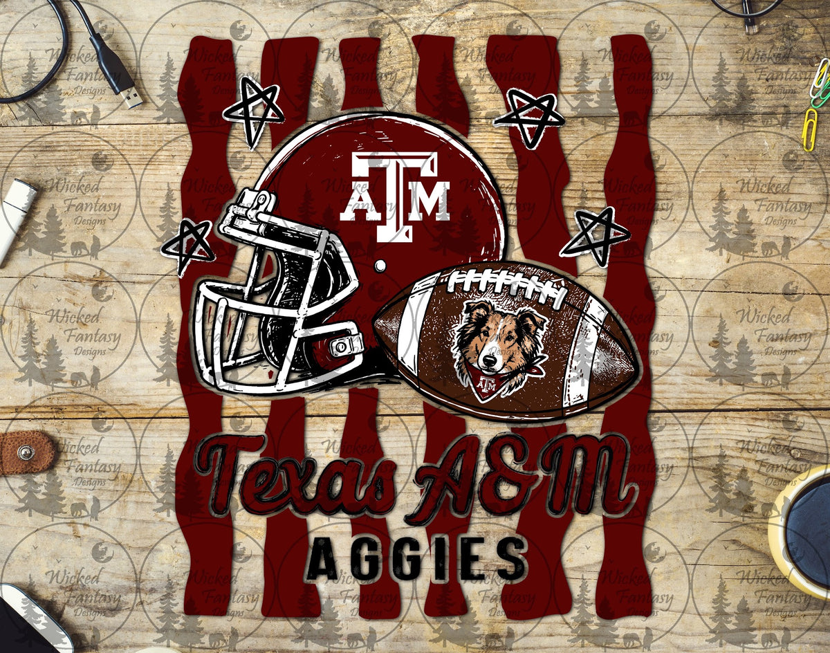 UVDTF Aggies Football Stipes