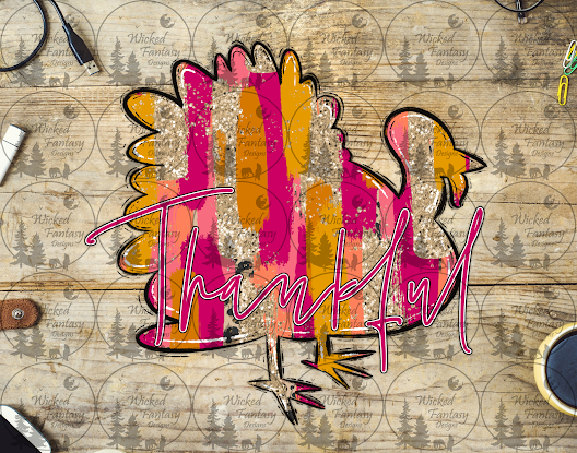 UVDTF Thankful Brushstroke Turkey