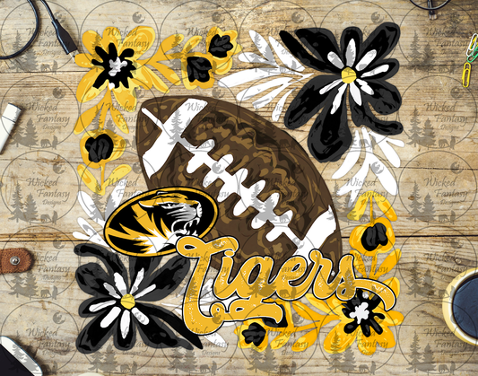 UVDTF Floral Football Tigers