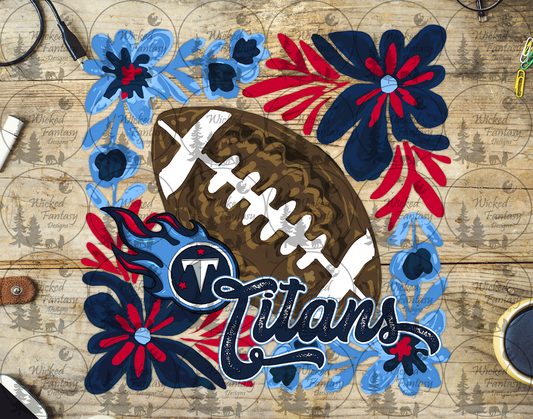 UVDTF Floral Football Titans
