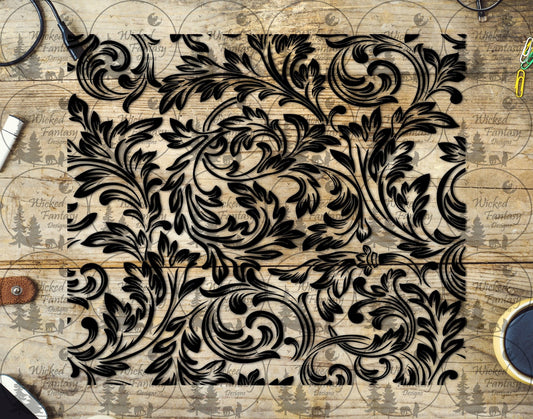 UVDTF Filagree Leaves 20oz 30oz 10"x10"