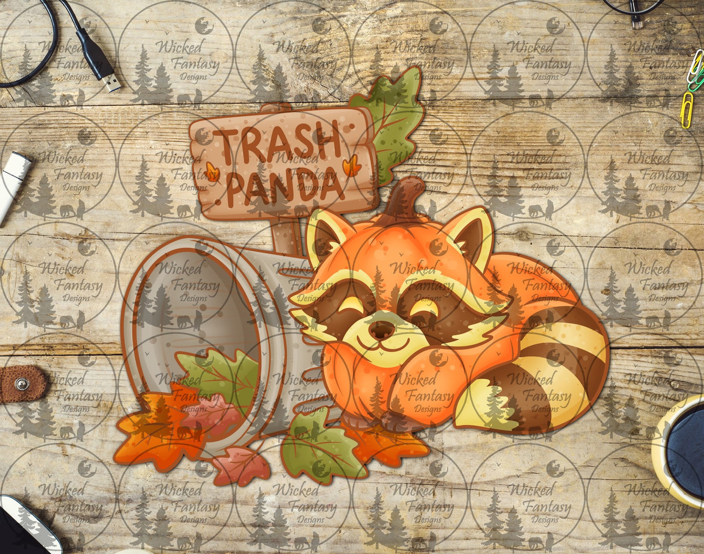UVDTF Trash Panda Pumpkin