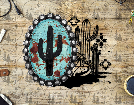 UVDTF Cactus Concho and Line Art