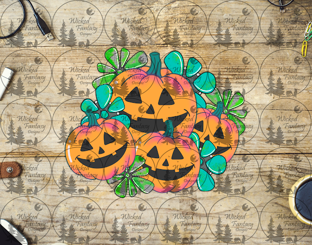 UVDTF Pumpkins and Turquoise