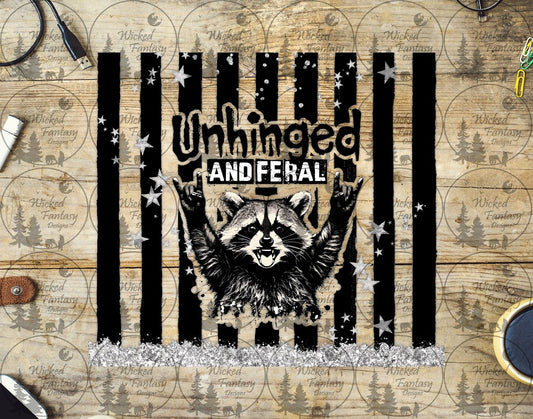 UVDTF Unhinged and Feral Raccoon 20oz 30oz