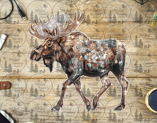 UVDTF Faux Rhinestone Moose