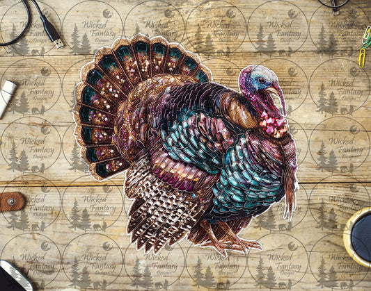 UVDTF Faux Rhinestone Turkey