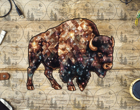 UVDTF Faux Rhinestone Bison