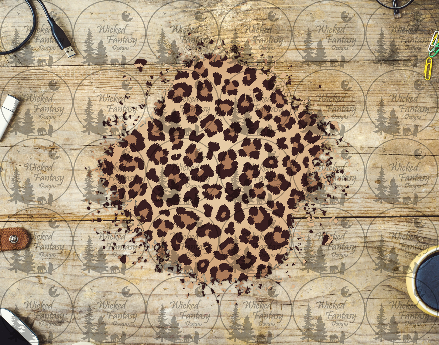 UVDTF Leopard Print Splash