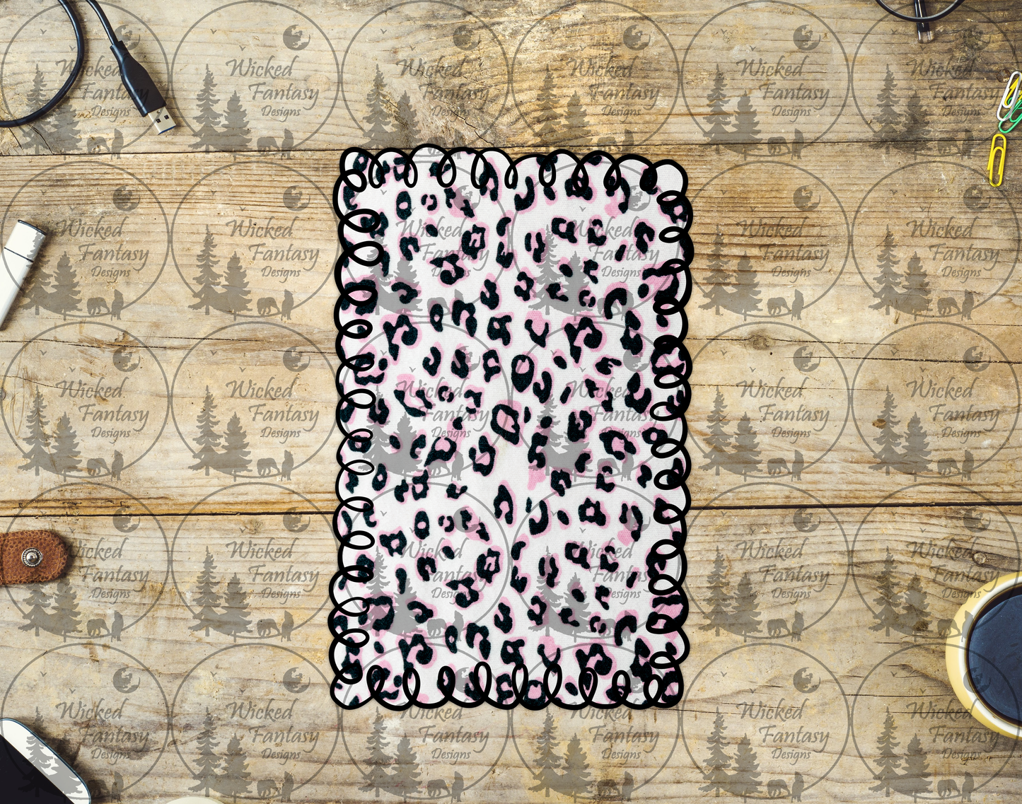 UVDTF Leopard Print Squiggles Rectangle