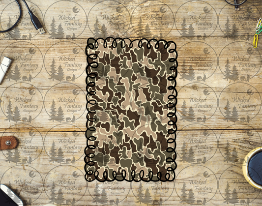 UVDTF Camo Squiggles Rectangle